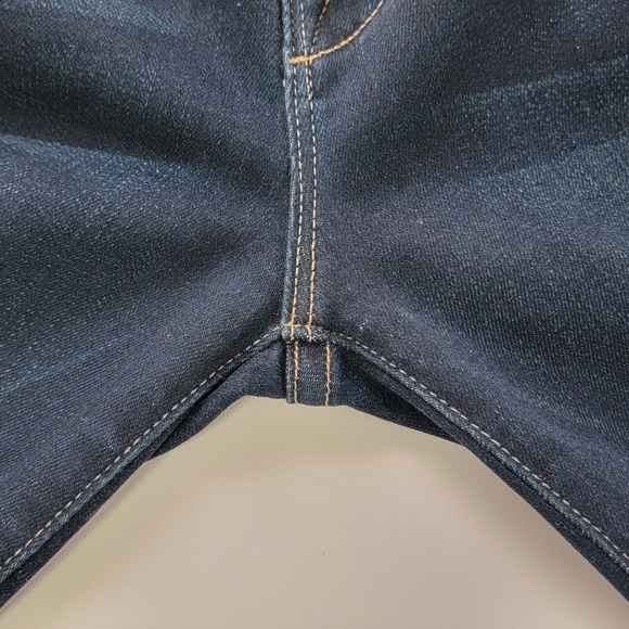 Frame Le High Mid Rise Cabana Dark Wash Stagger Hem Skinny Straight Jeans Sz 25 - Picture 10 of 14
